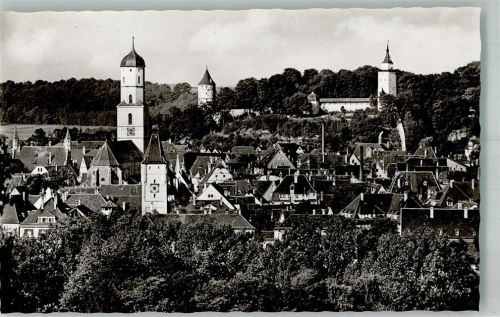 Biberach Panorama der Stadt mit St. Martin Kirche Weißer Turm und Gigelturm