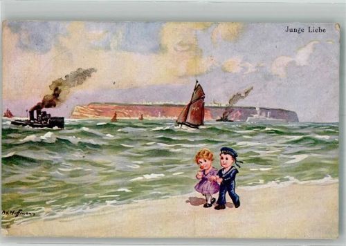 1917 Junge Liebe Matrose Mädchen Dampfer Segelboot WSBS Nr. 5096