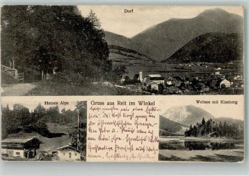 Reit im Winkl 1914 Panorama des Ortes Hutzenalpe Weitsee mit Kienberg