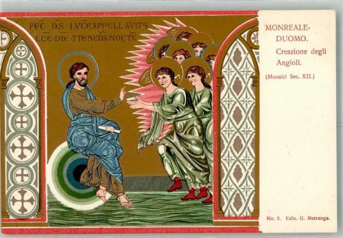 Monreale Mosaik aus dem XII. Jahrhundert Erschaffung der Engel in der Kathedrale