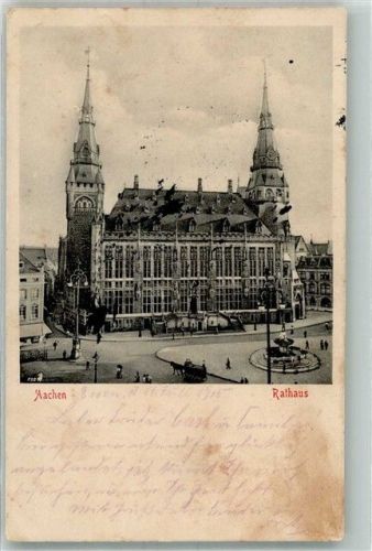 Aachen 1915 Verpflegungstation Hauptbahnhof Rathaus