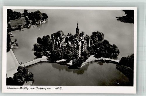 Schwerin 1939 Fliegeraufnahme vom Schloss Schwerin