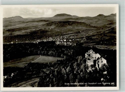 Donzdorf Fliegeraufnahme Ruine Scharfenschloss
