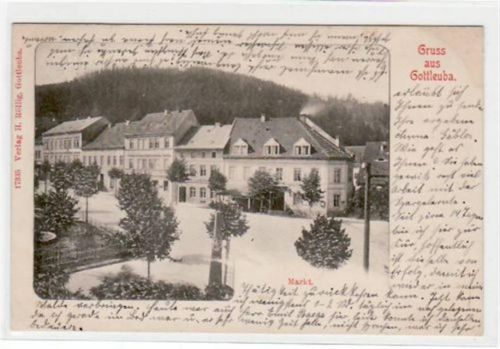 Bad Gottleuba Bad Gottleuba mit Markt gelaufen von 1900. Gute Erhaltung.