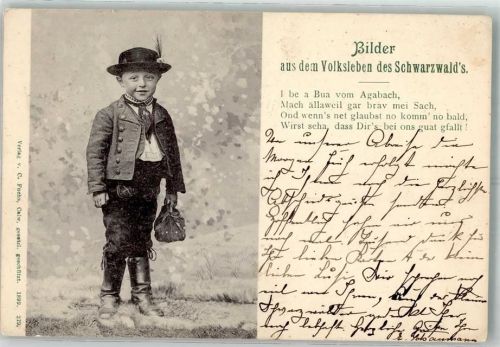 1899 Kleiner Junge in Tracht Verlag Fuchs 229