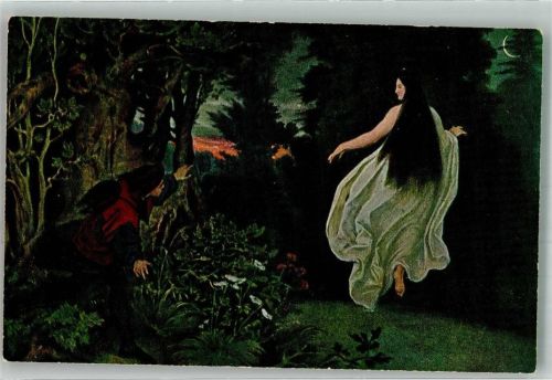 Erscheinung im Walde F.A. Ackermann`s Kunstverlag Serie 268 Nr. 2772