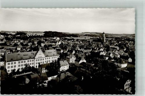 Biberach Panorama der Stadt mit Schulhaus und St. Martin Kirche