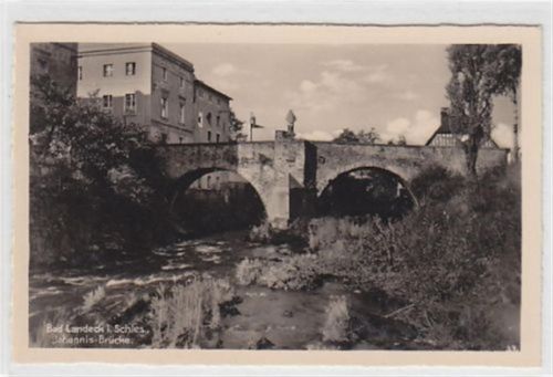 Bad Landeck Bad Landeck in Schlesien - Ladek-Zdrój / Kreis Habelschwerdt - Bystrzyca Klodzka. Johannis-Brücke ungelaufen Top Erhaltung.