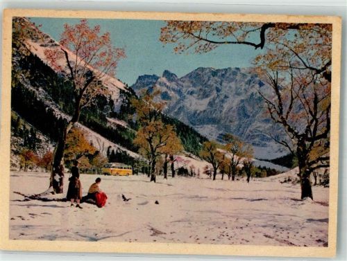 Winter Kraftpostlinie Bad Tölz Eng Am Gr. Ahornboden Postbus Gebrauchsspuren