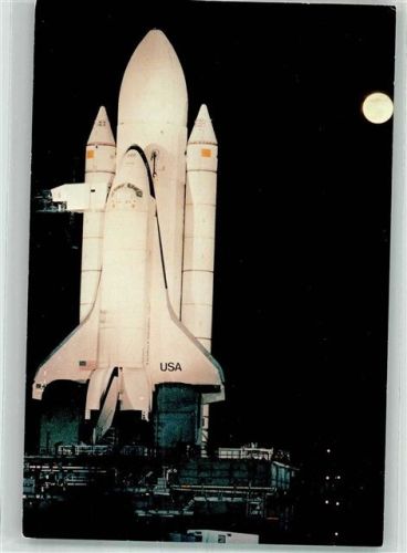 Cape Canaveral 1982 Space Shuttle Enterprise im Kennedy Space Center vor dem Vollmond