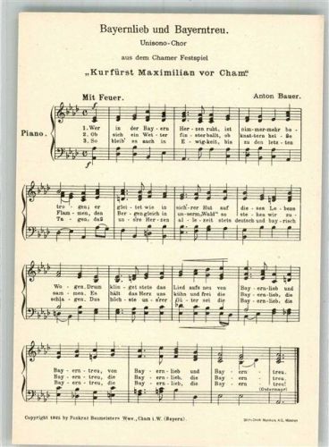 Bayernlieb u. Bayerntreu Kurfürst Maximilian vor Cham