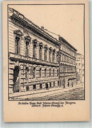 Wien Sterbehaus des Komponisten an der Johann-Strauß-Gasse 4