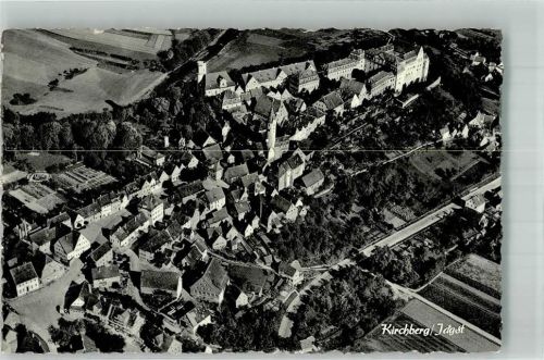 Kirchberg Fliegeraufnahme des Ortes mit der Stadtkirche