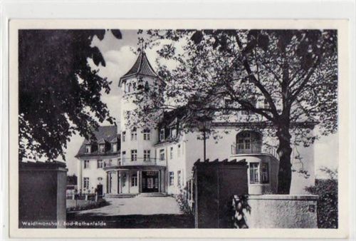 Bad Rothenfelde Bad Rothenfelde mit Weidtmanshof gelaufen, mit Marke und Stempel von 1953. Gute Erhaltung.