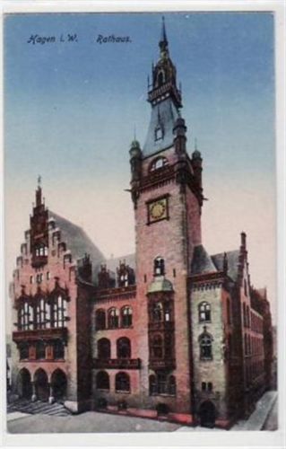 Hagen Hagen mit Rathaus ungelaufen Gute Erhaltung.