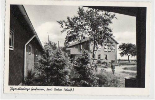 Großreken mit Jugendherberge gelaufen, mit Marke und Stempel von 1964. Gute Erhaltung.