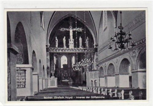 Bücken (Grafsch. Hoya) mit Inneres der Stiftskirche ungelaufen Top Erhaltung.