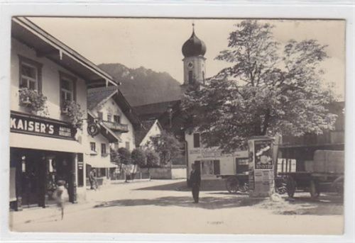 Oberammergau mit Partie an der Kirche ungelaufen Gute Erhaltung.