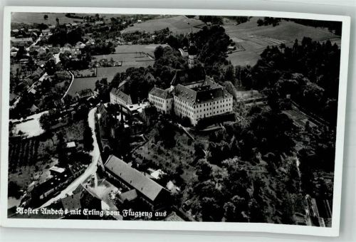 Andechs 1938 Fliegeraufnahme des Klosters