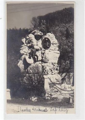 Fotokarte vom Paß Lueg. Strüber Denkmal. Ungelaufen. Albumabdrücke an den Ecken linke Ecke unten abgerundet, sonst gut erhalten.