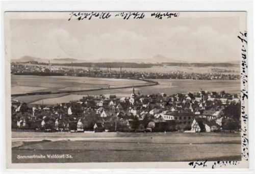 Walddorf Walddorf gelaufen von 1930. Leichter Stempeldurchdruck, sonst gut erhalten.