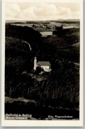 Roding 1938 Fliegeraufnahme der Wallfahrtskirche Heilbrünnl