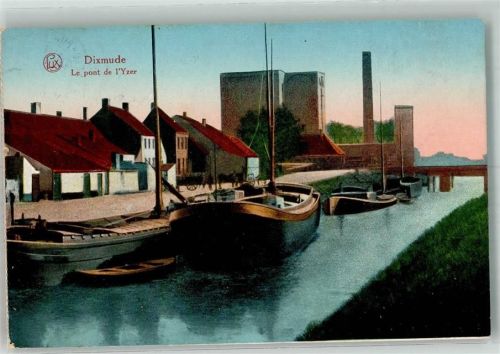 Dixmude 1915 Hafen l`Yzer Feldpost WK I 6.Res.Div.