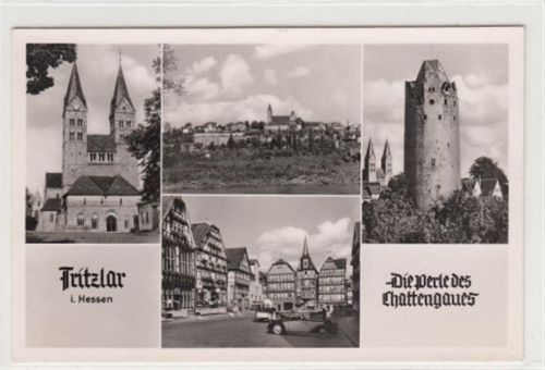 Fritzlar Fritzlar. ein Blick auf den Dom Kaiserstadt ungelaufen Handschriftliches Datum von 1953. Gute Erhaltung.