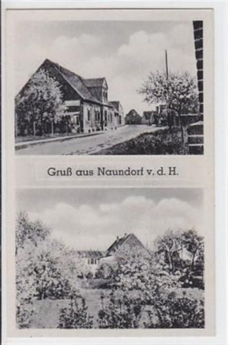 Gruß aus Naundorf mit 2 Ansichten ungelaufen Gut erhalten.