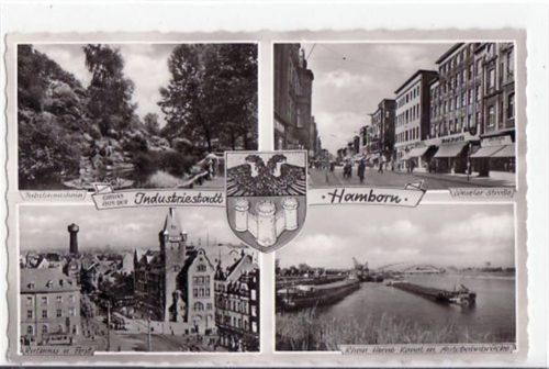 Hamborn Duisburg Hamborn mit 4 Abbildungen gelaufen, mit Marke und Stempel von 1964. Leicht bügig, sonst gut erhalten