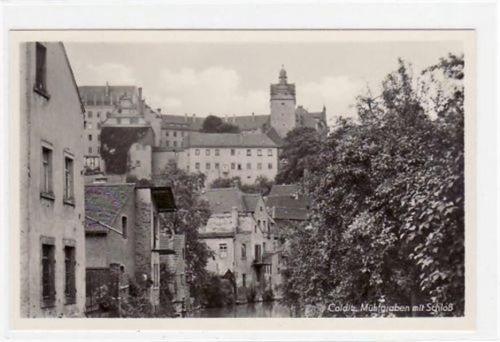 Colditz Colditz mit Mühlgraben und Schloß ungelaufen Top Erhaltung.