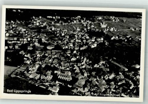 Bad Lippspringe 1938 Fliegeraufnahme des Ortes mit Kirche St. Martin