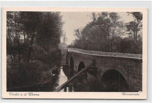 Vacha an der Warra. Werrabrücke gelaufen. Gute Erhaltung.