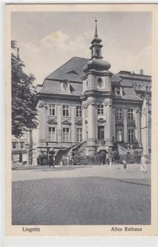 Liegnitz Rathaus in Liegnitz / Legnica. Karte beschrieben kleiner Stockfleck Vorderseite, sonst gut erhalten