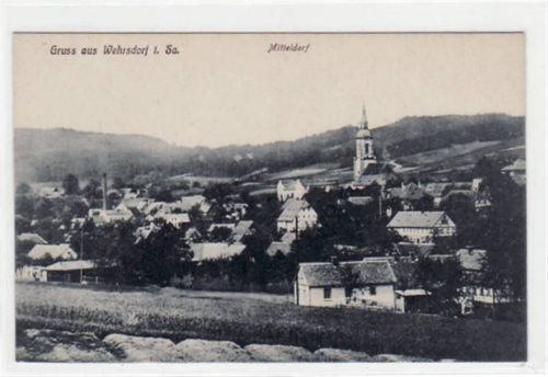 Wehrsdorf Wehrsdorf mit Blick auf das Mitteldorf ungelaufen Gute Erhaltung.