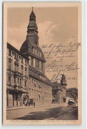 Völklingen an der Saar. Wilhelm-Strasse. Feldpost leicht stockfleckig, sonst gut erhalten