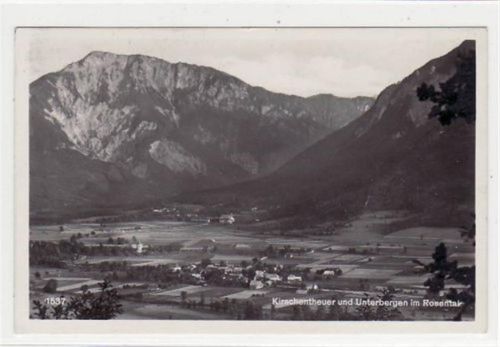 Kirschentheuer und Unterbergen im Rosental gelaufen, Datum nicht lesbar. Gute Erhaltung.