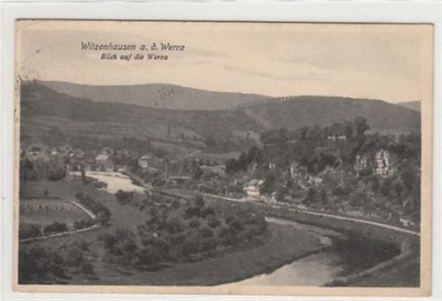 Witzenhausen Witzenhausen. ein Blick auf die Werra gelaufen, 1935. Leichte Stempelspuren, sonst gut erhalten