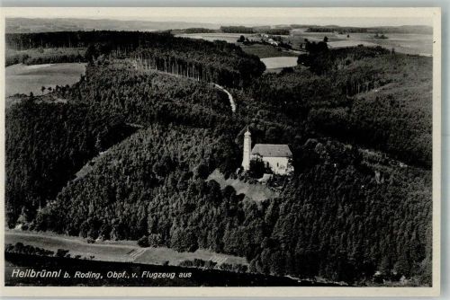 Roding 1942 Fliegeraufnahme der Wallfahrtskirche Heilbrünnl