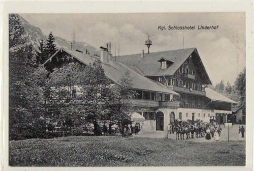 Linderhof mit Kgl. Schlosshotel ungelaufen Gute Erhaltung.