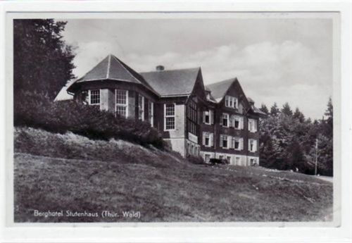 Schmiedefeld Berghotel Stutenhaus im Thür. Wald gelaufen von 1937 kleiner Knick unten rechts, leichter Stempeldurchdruck, sonst gut erhalten.