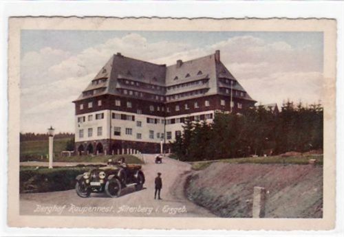 Altenberg Altenberg mit Berghof Raupennest gelaufen, Marke entfernt, handschriftliches Datum von 1929. Gute Erhaltung.