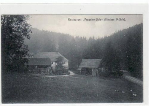 Eisenberg Restaurant " Froschmühle " (Hintere Mühle) bei Eisenberg in Thüringen gelaufen von 1910. Top Erhaltung.