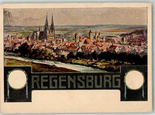 Regensburg Dom Kirche Turm Josef Haseneder Künstlerkarte