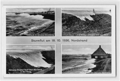 Nordstrand. Sturmflut am 18.10.1936 gelaufen. Gute Erhaltung.