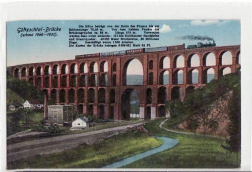 Netzschkau Göltzschtalbrücke, erbaut 1846 - 1851 ungelaufen Gute Erhaltung.