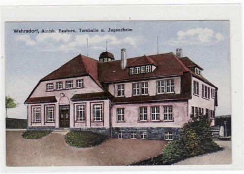 Wehrsdorf mit Amtsh. Bautzen, Turnhalle u. Jugendheim. Karte beschrieben Gute Erhaltung.