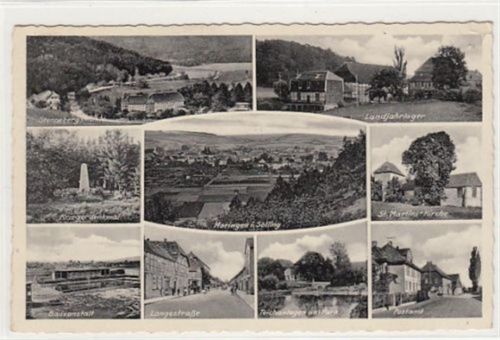 Postamt und Langestraße. Feldpost, Stempel von 1939 kleiner Knick oben rechts, sonst gut erhalten
