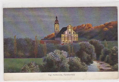 Fürstenfeldbruck Künstlerkarte Fürstenfeld. Kgl. Hofkirche gelaufen. Leicht abgerundete Ecke n, sonst gut erhalten<br />