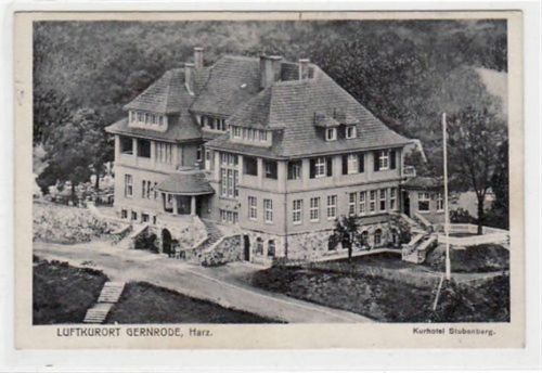 Gernrode Gernrode mit Kurhotel Stubenberg gelaufen von 1929. Gute Erhaltung.